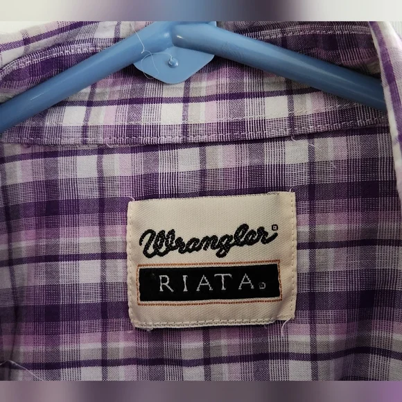 Wrangler Riata Men's Plaid Long Sleeve Button down front Dress Shirt - Picture 3 of 5